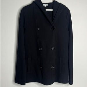 Black Double-Breasted Women's Coat